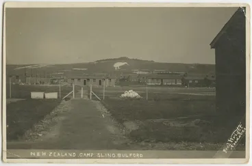 Image: Postcard. New Zealand, Camp, Sling, Bulford / Fred Wright, Andover [photographer. ca 1919].