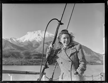 Image: Woman on board SS Earnslaw, Lake Wakatipu, Central Otago