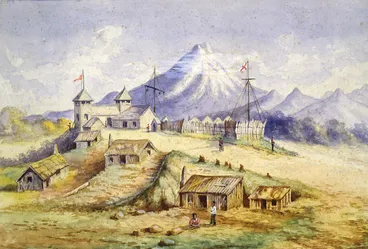 Image: [Arden, Francis Hamar] 1841-1899 :Bell Block Stockade, New Plymouth [1863]
