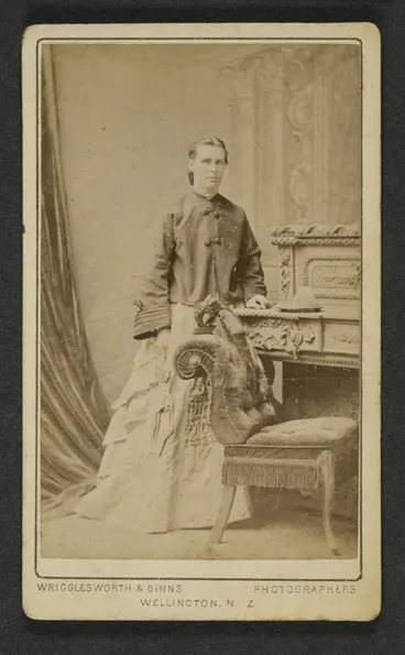 Image: Wrigglesworth & Binns (Wellington) fl 1874-1900 :Portrait of unidentified woman in costume