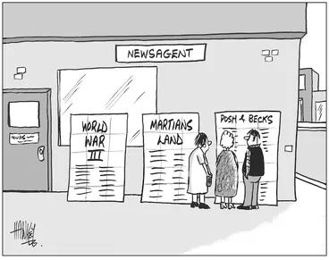 Image: World War III. Martians Land. Posh & Becks. 22 April, 2004.