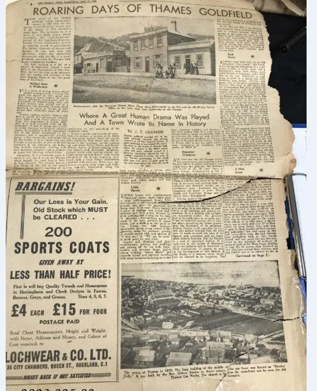 Newspaper clippings, Thames