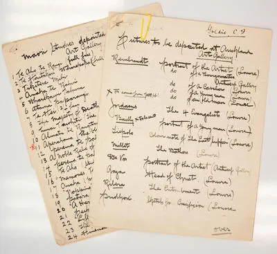 C.F. Goldie - Barr Correspondence and Lists of Works