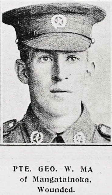 Image: Pte Geo W Ma(y) of Mangatainoka, wounded
