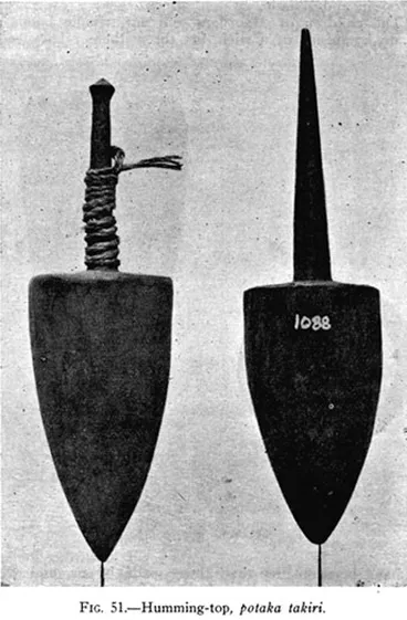 Image: Fig. 51.—Humming-top, potaka takiri