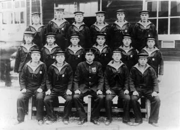 Group photograph of Japanese naval men : Digital image