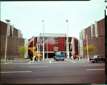 Image: Film Transparency: International Harvester Company, conference at the Christchurch Town Hall