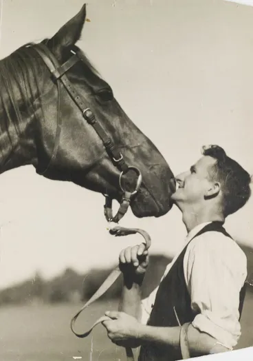 Image: Photograph - Tommy Woodcock, Phar Lap, Agua Caliente, Mar 1932