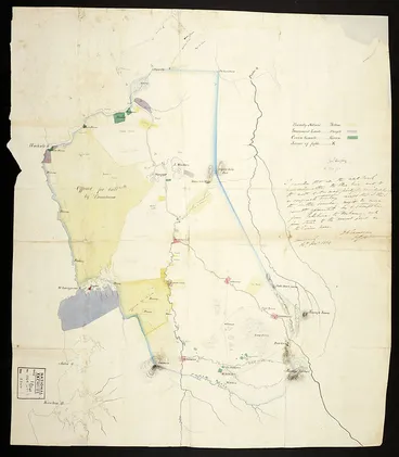 Confiscated territory after the Maori Wars, in the Waikato, 1864 Image: Confiscated territory after the Maori Wars, in the Waikato, 1864