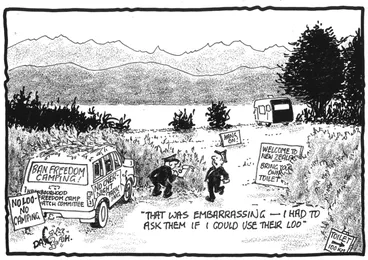 Image: Darroch, Bob, 1940- :"That was embarrassing - I had to ask them if I could use their loo" 20 May 2010