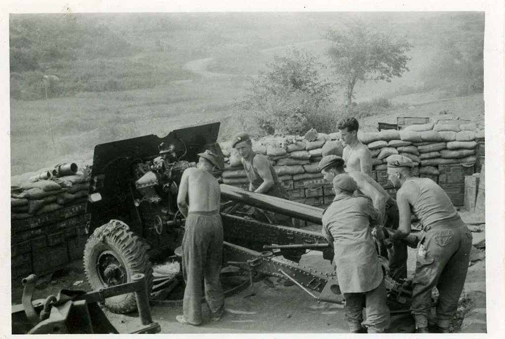 Barrel change after the Battle of Kapyong