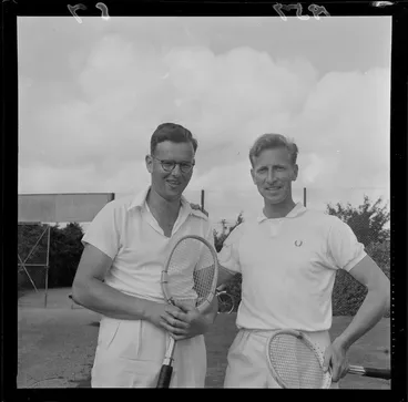 Image: Two unidentified tennis players, Hutt Valley tennis championship finalists