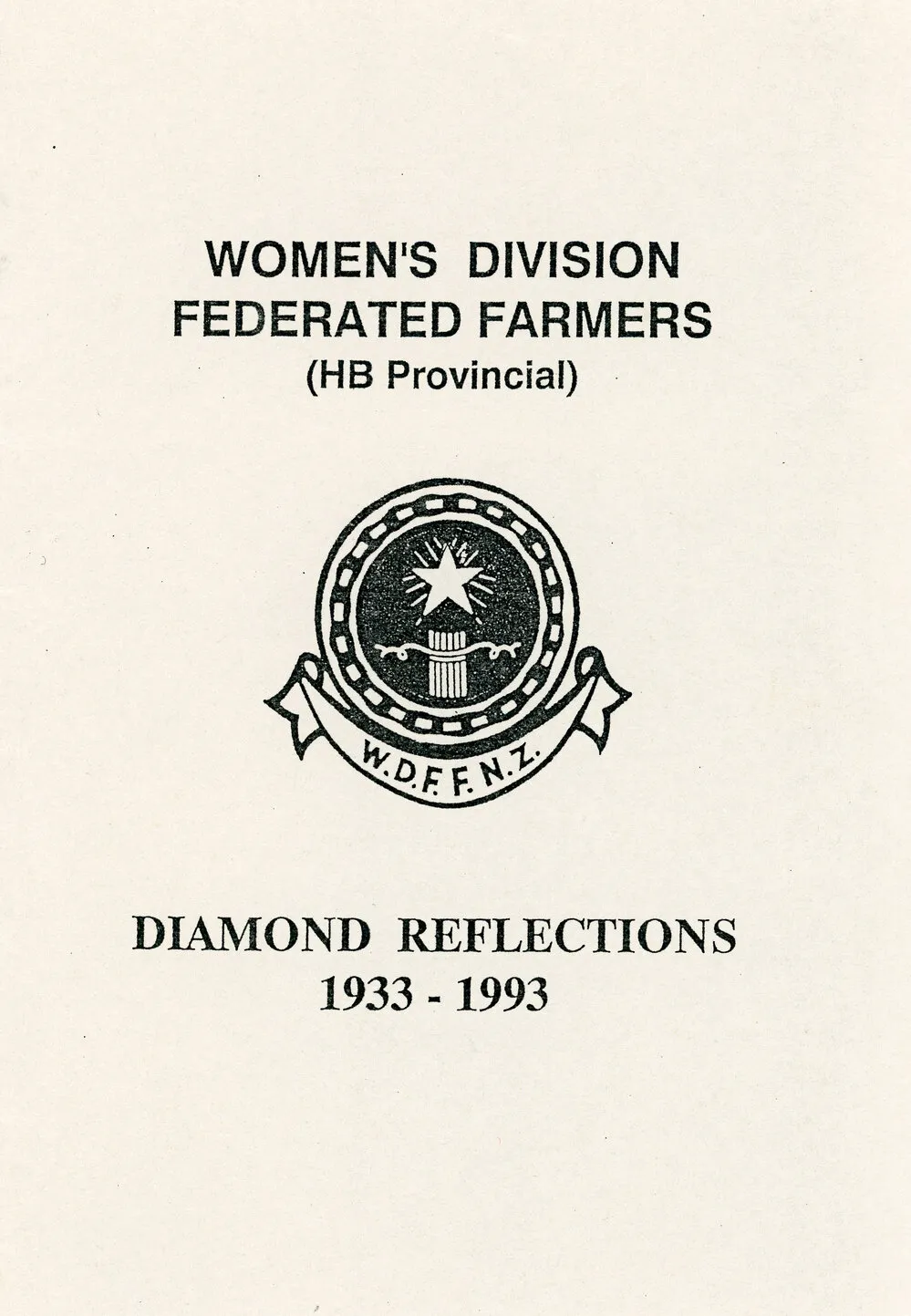 WDFFNZ Diamond Reflections Booklet
