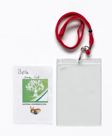 Image: Conference lanyard and name label
