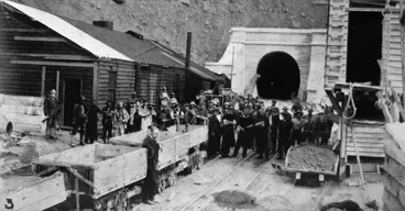 Image: One of the shifts at the tunnel mouth