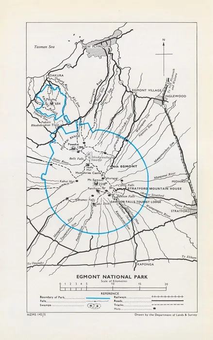 Egmont National Park / drawn by the Department of Lands & Survey.
