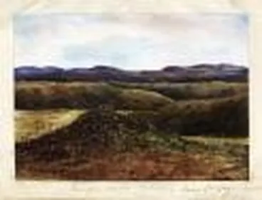 Image: View from rifle pits, Te Ranga, scene of engagement June 21st, 1864 [picture] /