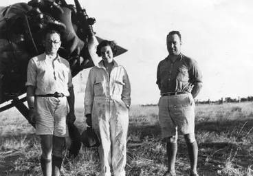 Image: Captain Bird, Jean Batten and Ron Adair in Darwin