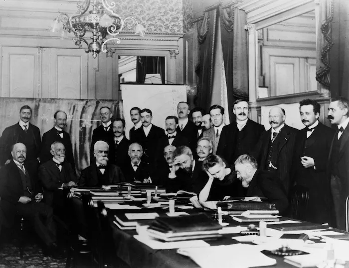 Group at the 1st Solvay Conference on physics, Brussels, Belgium - Photograph taken by Benjamin Couprie