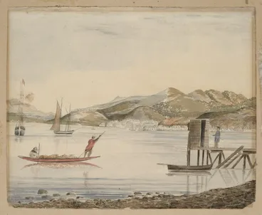 Image: [Gold, Charles Emilius?], 1809-1871 :[Wellington Harbour. Between 1851 and 1858]