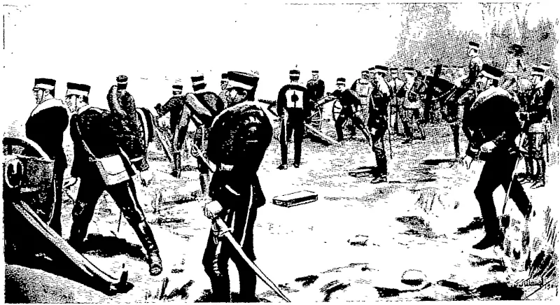 THE MEN BEHIND THE GUNS: JAPANESE ARTILLERYMEN AT PRACTICE (Otago Witness, 16 March 1904)