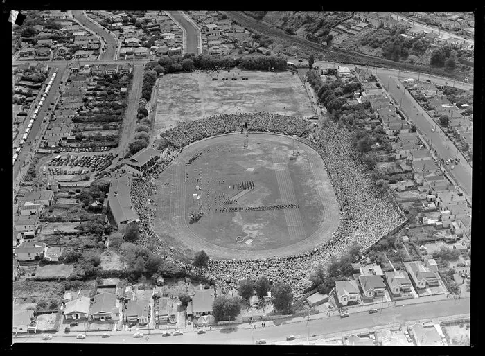 Opening ceremony, British Empire Games, Eden Park, Auckland