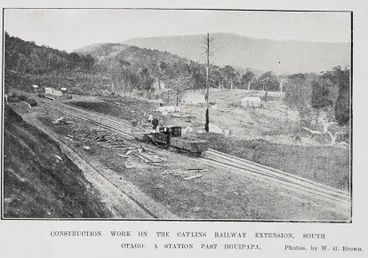 Image: Construction Work On The Catlins Railway Extension, South Otago