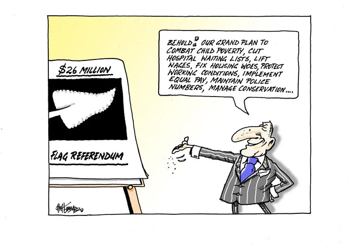 Hubbard, James, 1949- :"Behold! Our grand plan to combat child poverty, cut hospital waiting lists, lift wages..." 1 November 2014