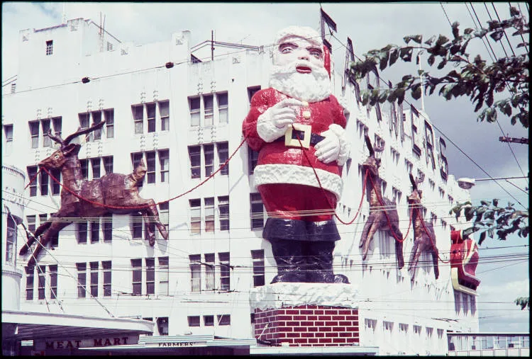 Santa at Farmers, 1963?