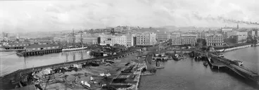 Image: Auckland wharves and waterfront, 1908
