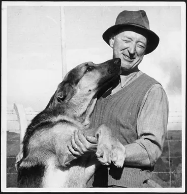 Image: Police dog Miska and Senior Sergeant Riley, her trainer