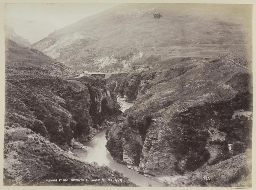 Arthurs Point Bridge, Shotover River, Wakatipu N.Z.
