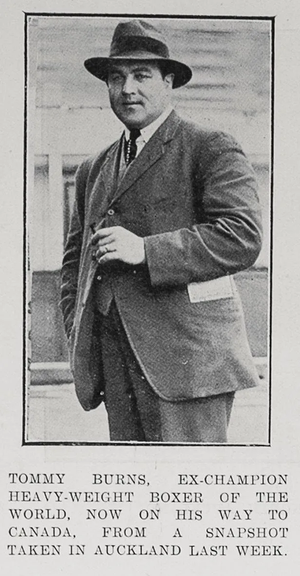 Mr Tommy Burns, ex-champion heavy-weight boxer of the world