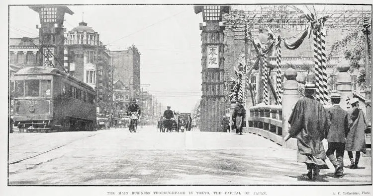 The main business thoroughfare in Tokyo, the capital of Japan
