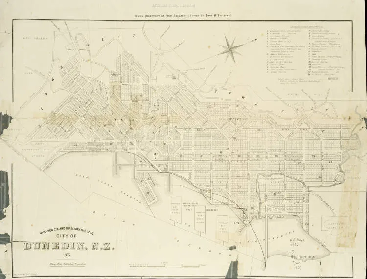 Wise's New Zealand directory map of the city of Dunedin, N.Z.