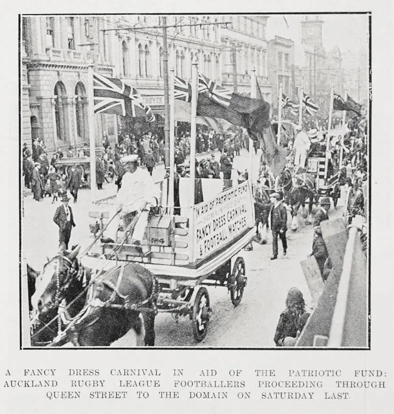 A fancy dress carnival in aid of the patriotic fund