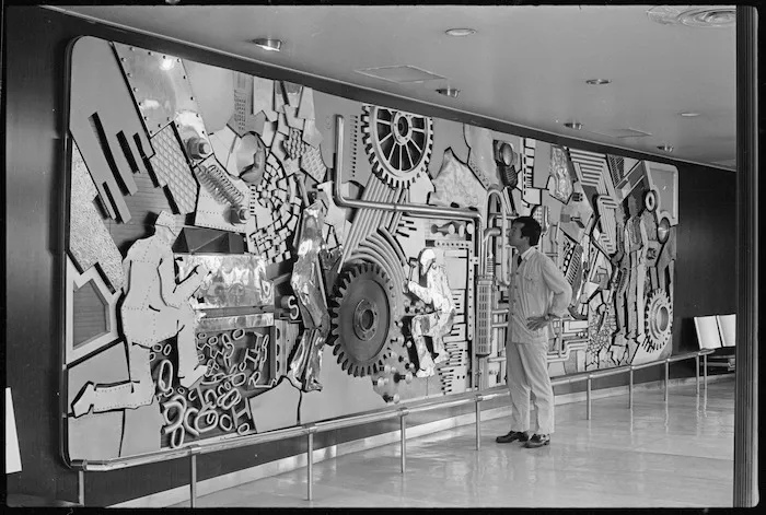 Mural on Japanese ship, `Shin Sakura Maru'