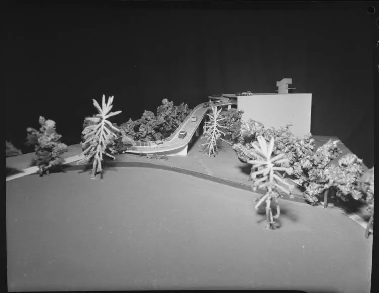 Model of proposed Victoria Street Car Park, 1959