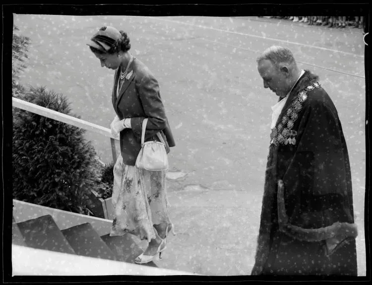 Queen Elizabeth II in Christchurch, 1954