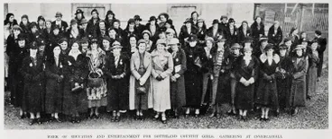 Image: Week of education and entertainment for Southland country girls: gathering at Invercargill