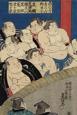 Wrestling match (left hand sheet of triad)