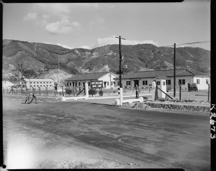 Main gate of New Zealand Base Camp, Hiro, Japan