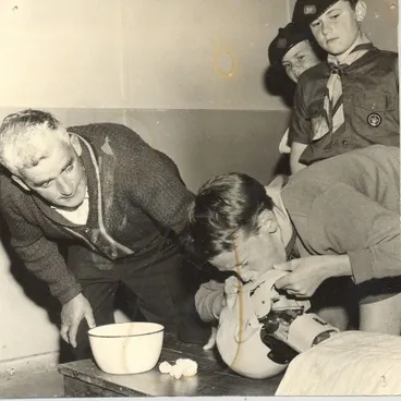 Image: Oranga Scouts, pass First Aid test, 1969