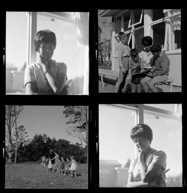 Image: Teacher and pupils at school for deaf children