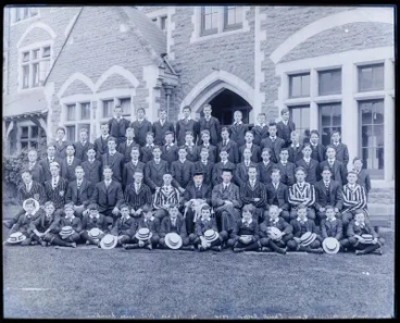 Image: Glass Plate Negative: Christ College group