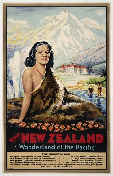 Image: [Laugesen, Carl Thorwald?] 1900-1987 :Visit New Zealand, wonderland of the Pacific / C.L. Full information from The High Commissioner for New Zealand, 415 The Strand, London W C 2 ... C.S.W. Ltd [1930s].