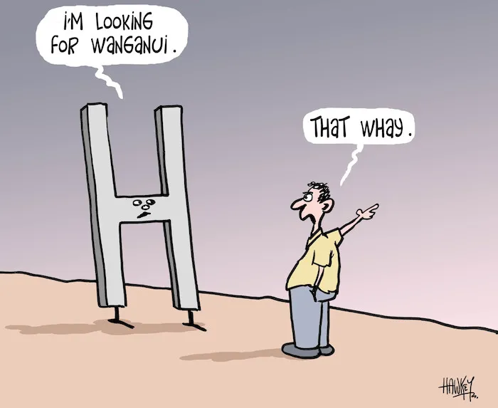 "I'm looking for Wanganui" "That way" 31 March 2009