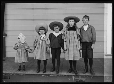 Image: Group portrait of the Adkin family children