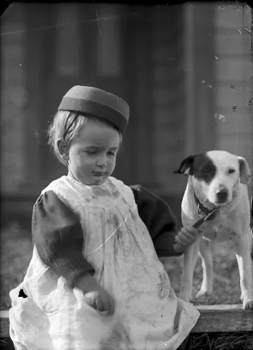 Image: "Young boy and dog"