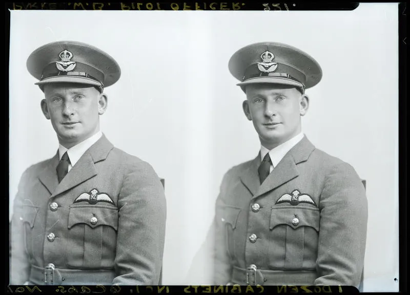 Film Negative: Pilot Officer W B Parker (twin negative)